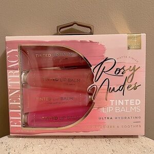Ellen Tracy 4 piece Rosy Tinted Lip Balm Gloss
